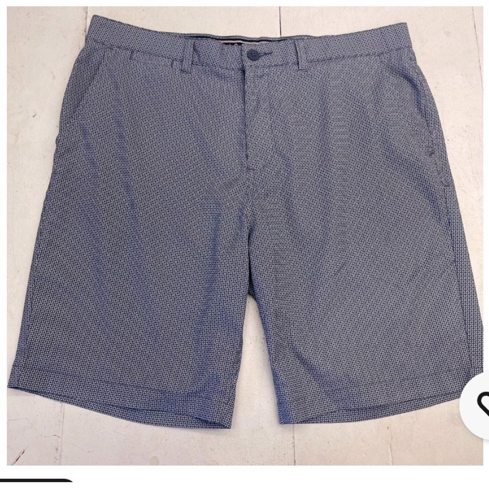 Johnnie O! Mens Shorts Patterned Stretch Casual Golf Shorts Size 34 Blue White